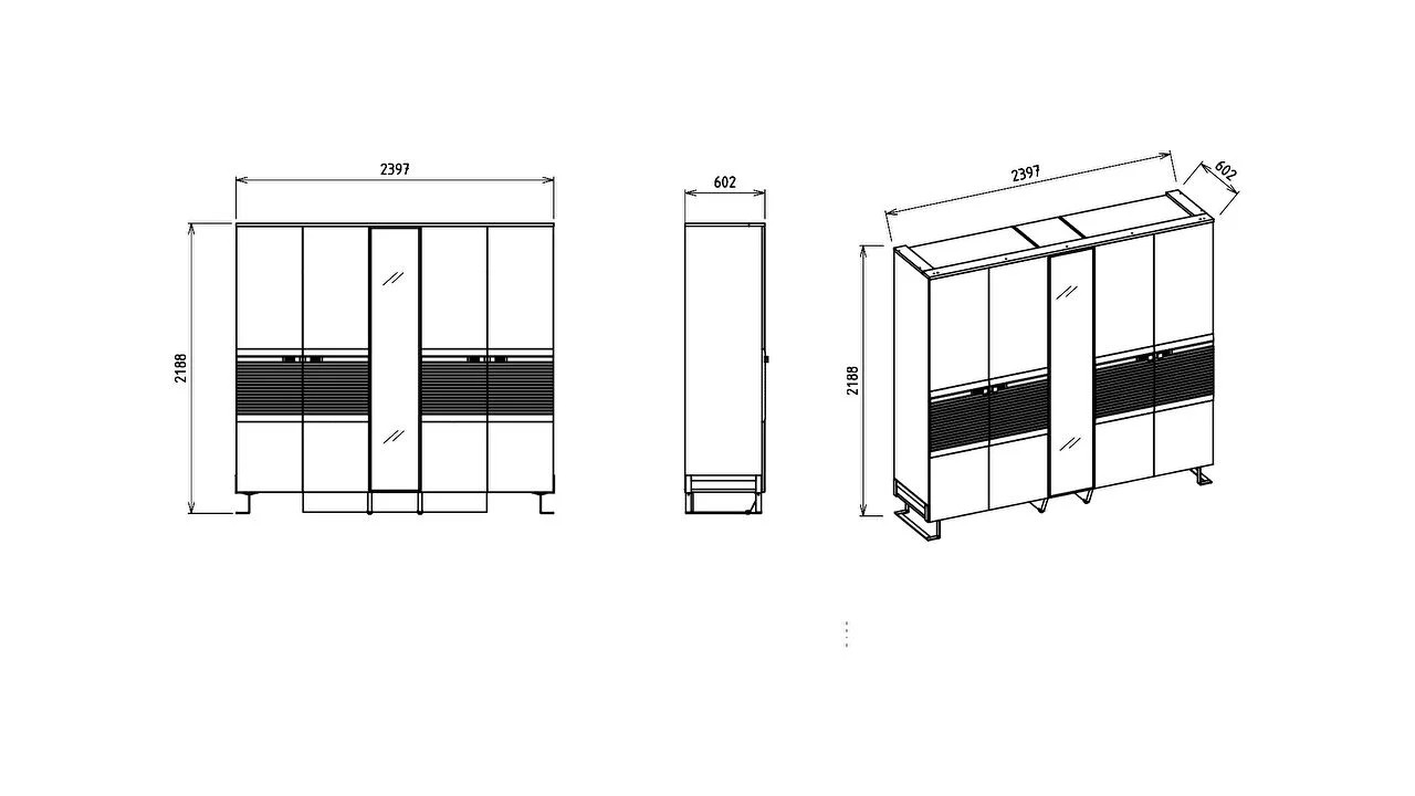 Set standard Dormitor Veronica cu tablie cu iluminare BELLONA Set Dormitor