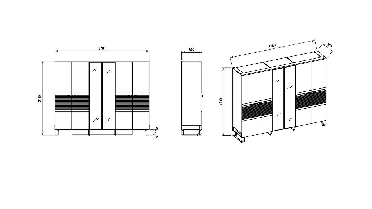 Set standard Dormitor Veronica cu tablie cu iluminare BELLONA Set Dormitor