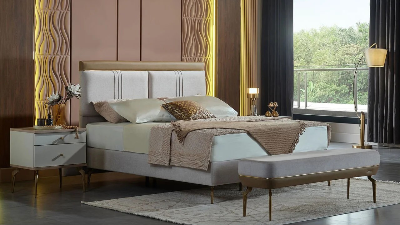 Set standard Dormitor Montella cu Tablie L  Set Dormitor