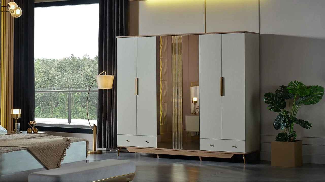 Set standard Dormitor Montella cu Tablie L  Set Dormitor