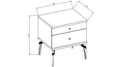 Set standard Dormitor Montella cu Tablie L  Set Dormitor
