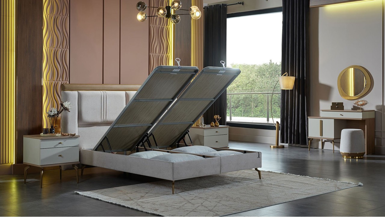 Set standard Dormitor Montella cu Tablie XL  Set Dormitor