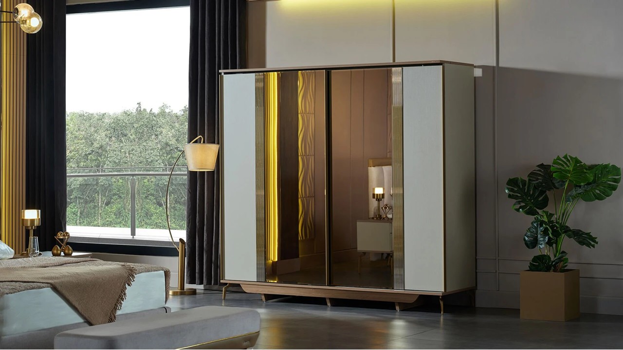 Set standard Dormitor Montella cu Tablie XL  Set Dormitor