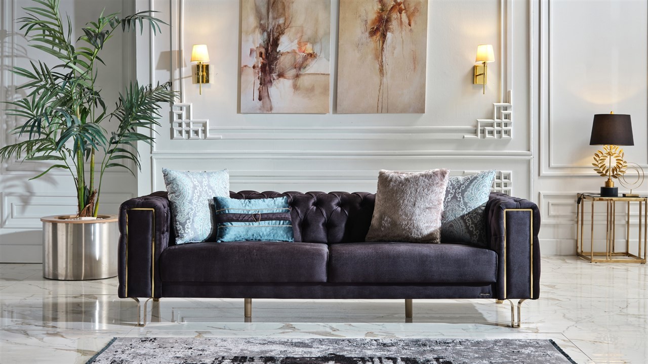 Set Canapea Montego 3+1, Finisaj Auriu BELLONA Seturi canapele