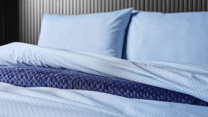 Set Lenjerie de pat Pure Touch Double, Albastru DOQU Lenjerie de pat