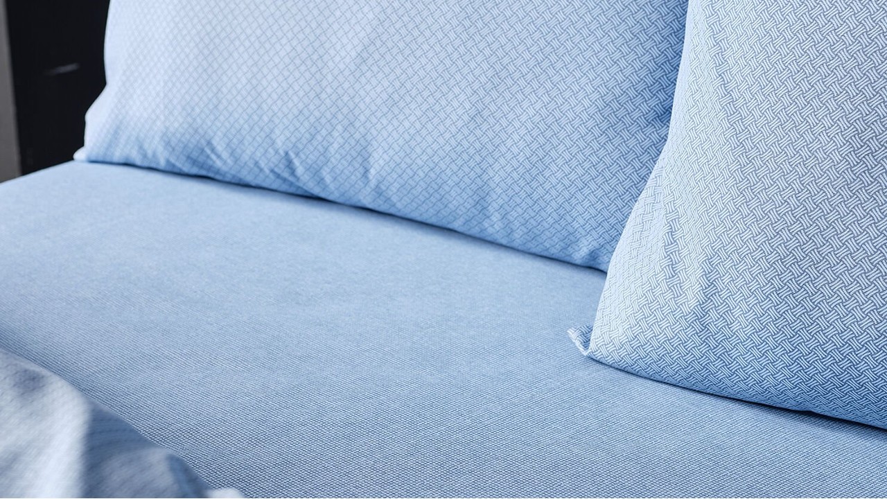 Set Lenjerie de pat Pure Touch Double, Albastru DOQU Lenjerie de pat