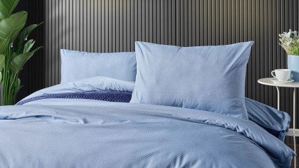 Set Lenjerie de pat Pure Touch Double, Albastru DOQU Lenjerie de pat