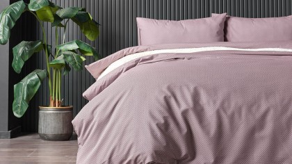 Set Lenjerie de pat Pure Touch Double, Roz Trandafir DOQU Lenjerie de pat