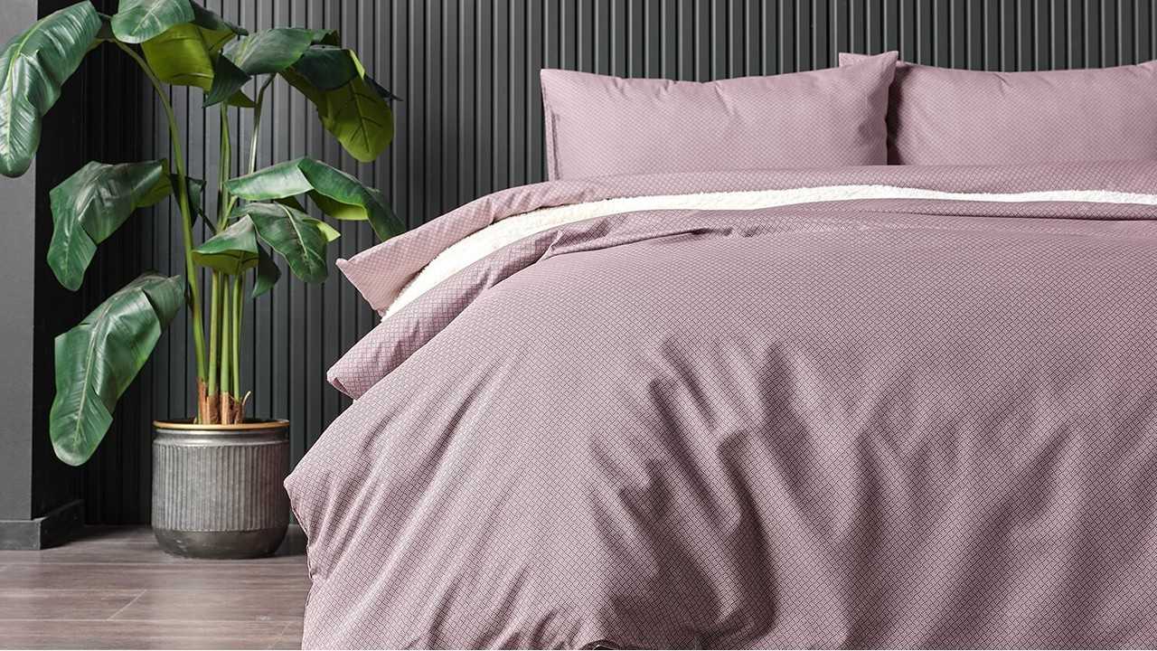 Set Lenjerie de pat Pure Touch Double, Roz Trandafir DOQU Lenjerie de pat