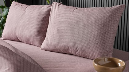 Set Lenjerie de pat Pure Touch Double, Roz Trandafir DOQU Lenjerie de pat