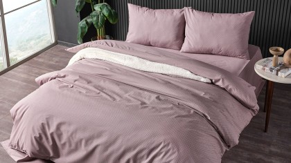 Set Lenjerie de pat Pure Touch Double, Roz Trandafir DOQU Lenjerie de pat