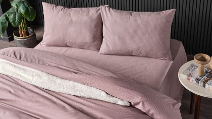 Set Lenjerie de pat Pure Touch Double, Roz Trandafir DOQU Lenjerie de pat