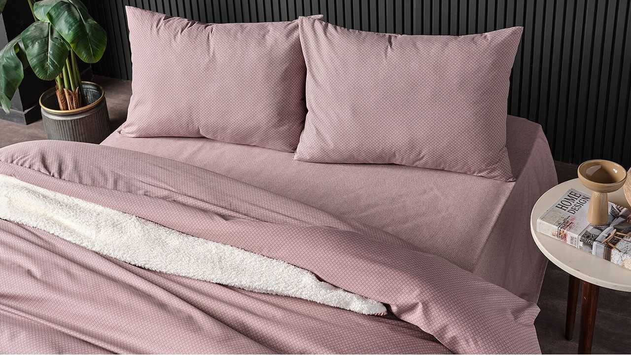 Set Lenjerie de pat Pure Touch Double, Roz Trandafir DOQU Lenjerie de pat