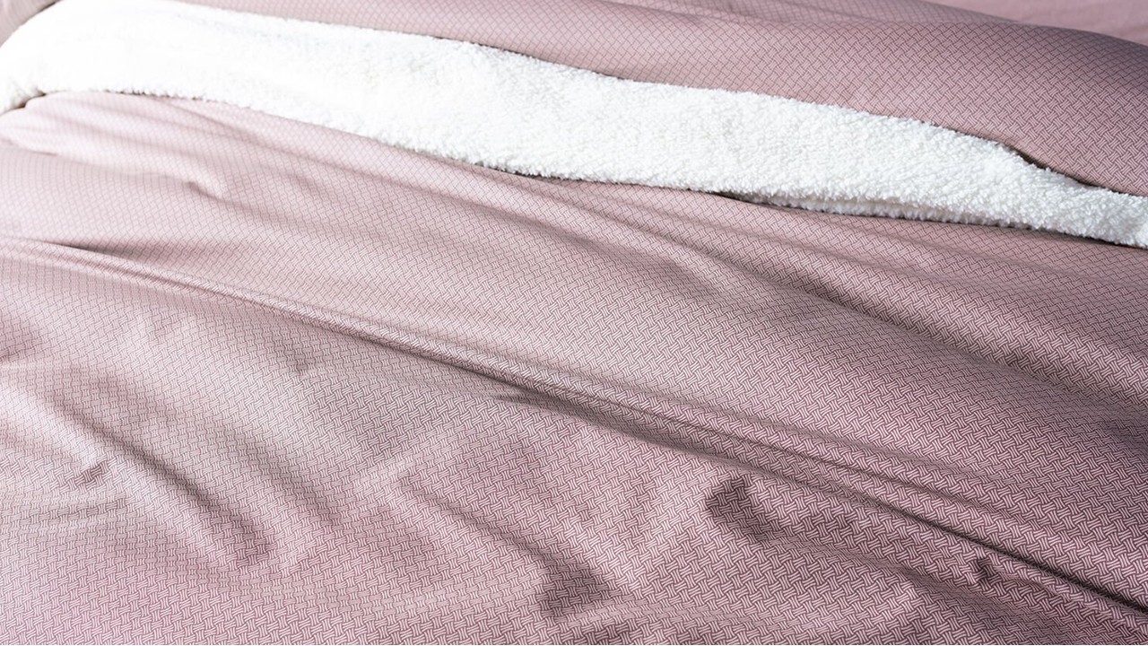 Set Lenjerie de pat Pure Touch Double, Roz Trandafir DOQU Lenjerie de pat