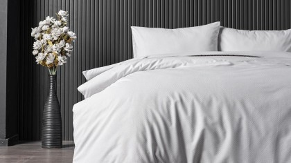 Set Lenjerie de pat Pure Touch Double, Gri DOQU Lenjerie de pat