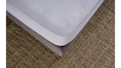 Husa Perla Alez Bumbac Fitted Impermeabila, 140X200cm, Alb DOQU Magazin