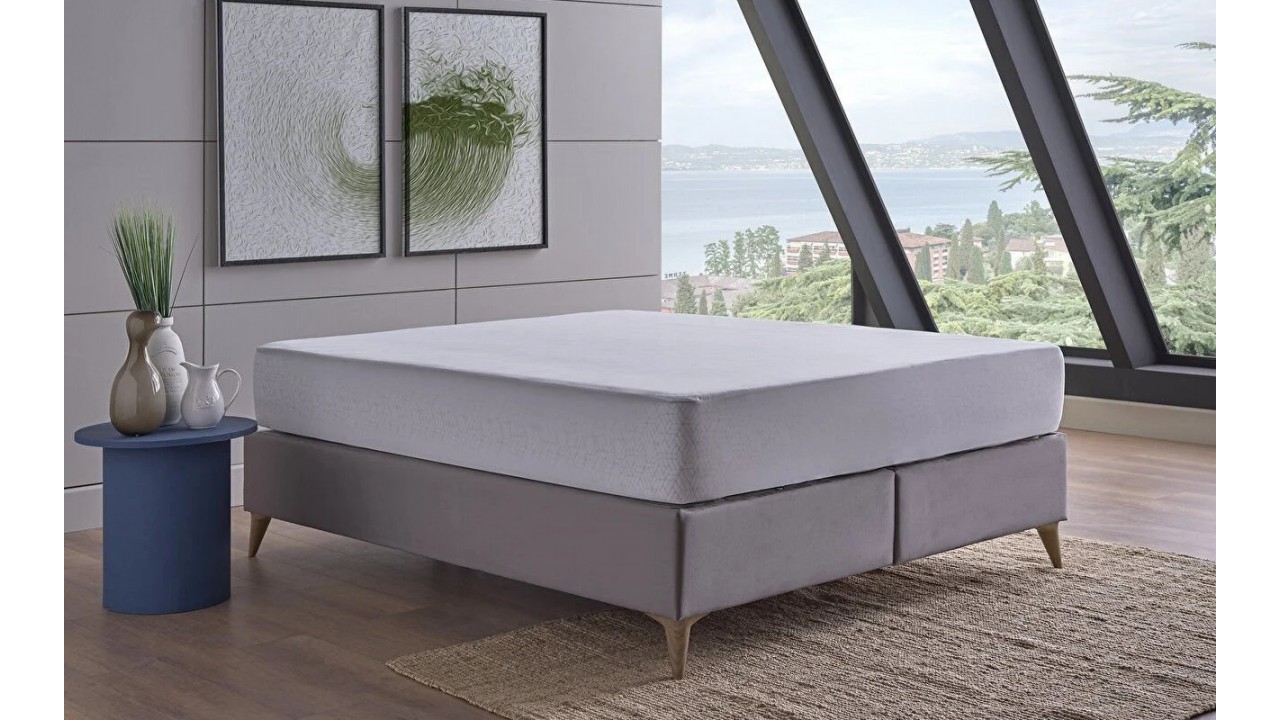 Husa Perla Alez Bumbac Fitted Impermeabila, 120X200cm, Alb DOQU Magazin