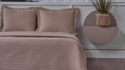Set Cuvertura de Pat Otto Double, Bej (Piatra) DOQU Cuverturi si Pături