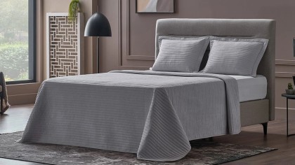 Set Cuvertura de Pat Otto Double, Gri (Piatra) DOQU Cuverturi si Pături