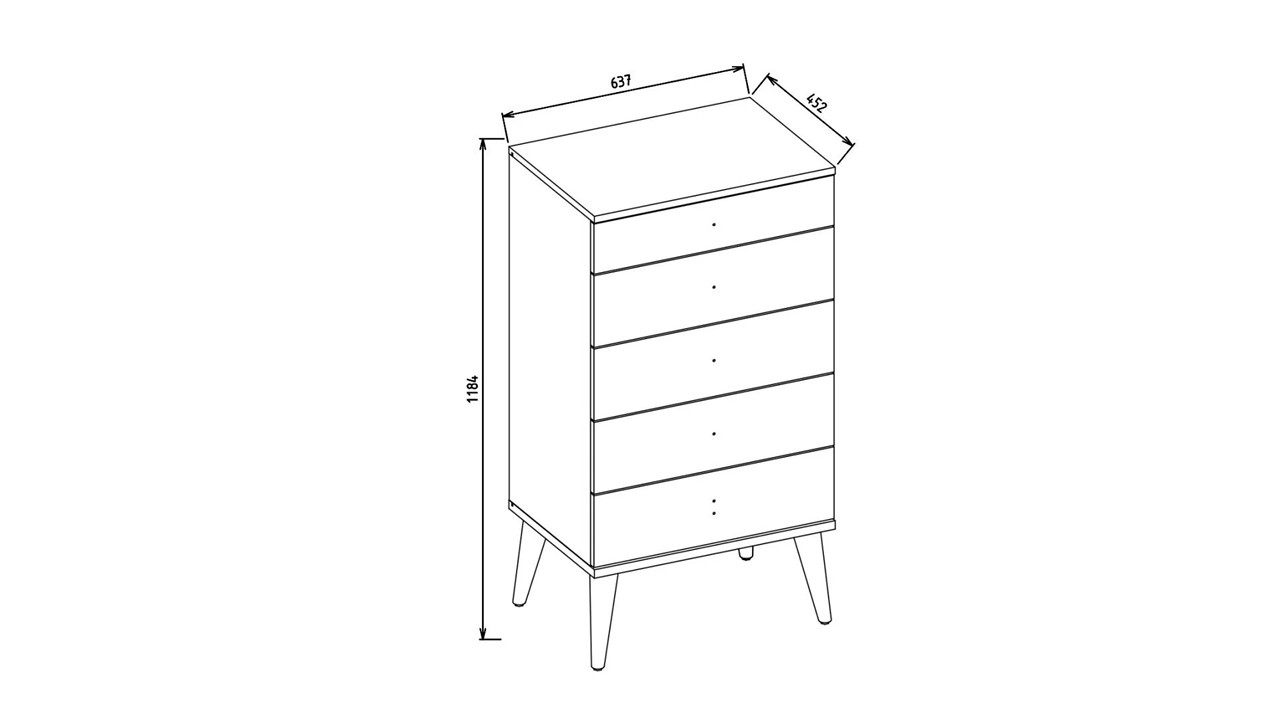 Comoda cu sertare Caldera BELLONA Comoda cu sertare 22CAL2101CCOP