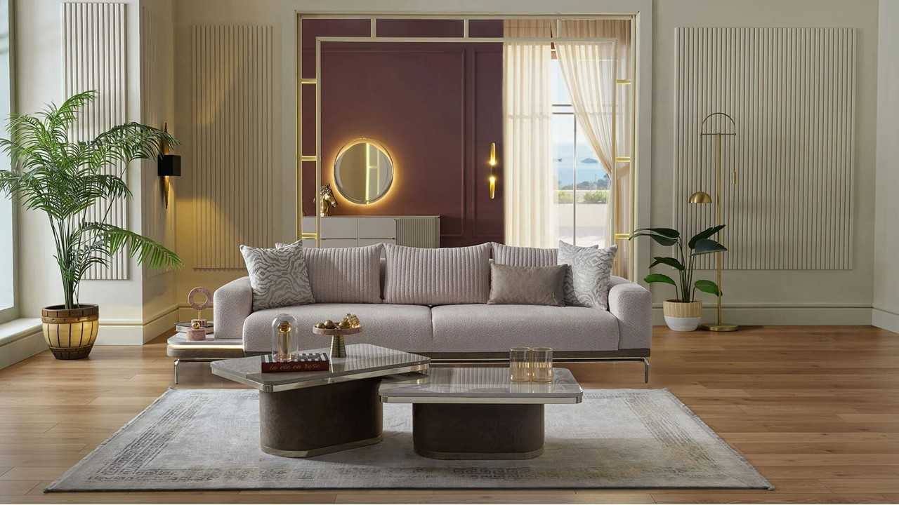 Canapea Extensibila 4 locuri cu Masuta integrata dreapta Estella BELLONA Canapele 20ETE4R00400001