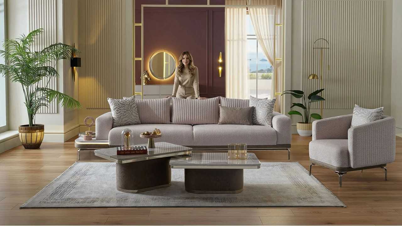 Canapea Extensibila 4 locuri cu Masuta integrata dreapta Estella BELLONA Canapele 20ETE4R00400001