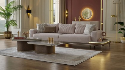 Canapea Extensibila 4 locuri cu Masuta integrata stanga Estella BELLONA Canapele 20ETE4L00400001