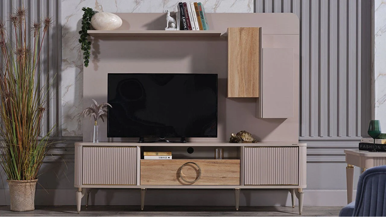 Vitrina Compacta TV Sanvito, Livrare rapida BELLONA Living 22SVT3001EFZH+22SVT3003EFEF+22SVT3005EFZH
