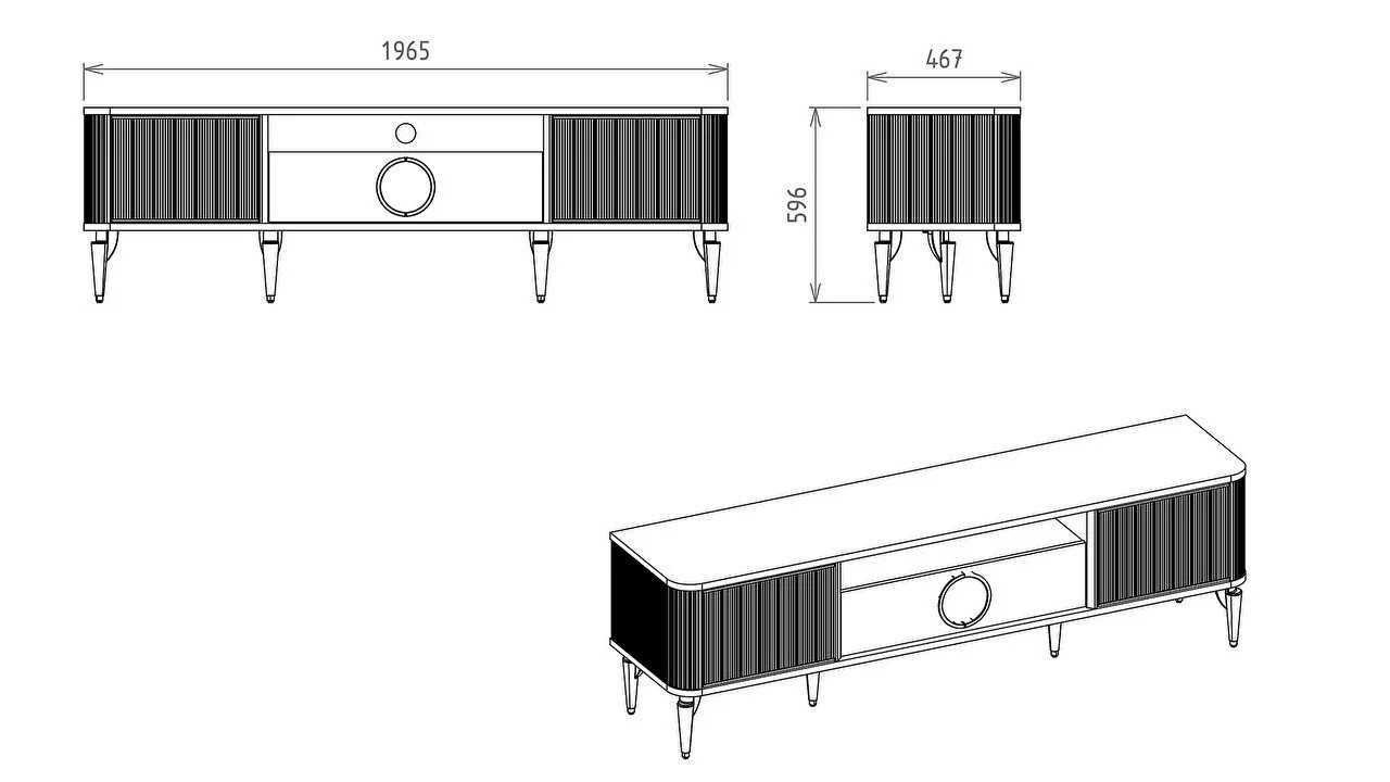 Vitrina Compacta TV Sanvito, Livrare rapida BELLONA Living 22SVT3001EFZH+22SVT3003EFEF+22SVT3005EFZH