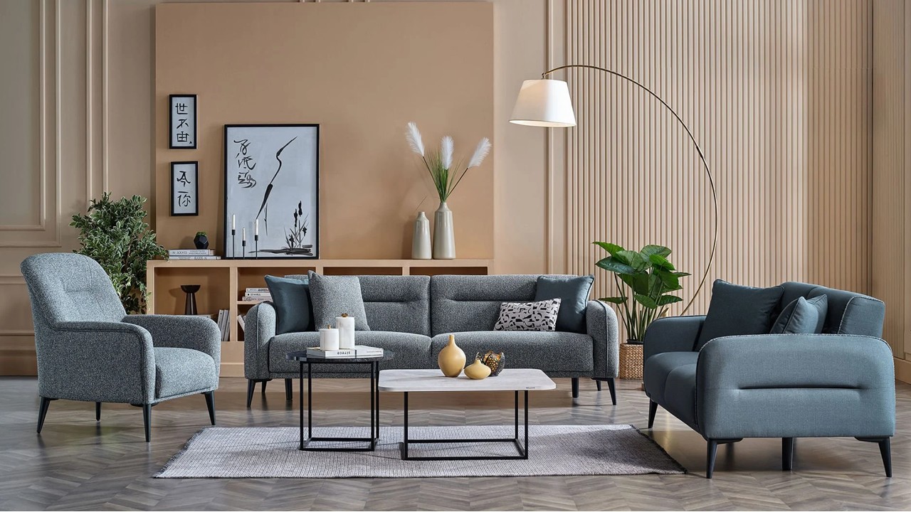 Set Canapea Extensibila Riga 3+3+1+1 BELLONA Living SHO20RGA3D00500001+20RGA3D00500003+20RGA1C00200001