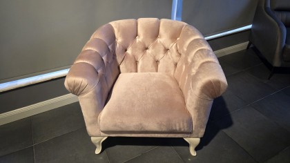 Fotoliu Estonya, culoare Pudra, culoare picior Alb BELLONA Fotolii - Fotolii TV