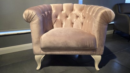 Fotoliu Estonya, culoare Pudra, culoare picior Alb BELLONA Fotolii - Fotolii TV