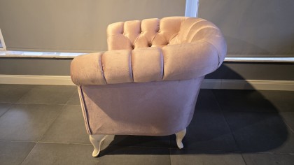 Fotoliu Estonya, culoare Pudra, culoare picior Alb BELLONA Fotolii - Fotolii TV