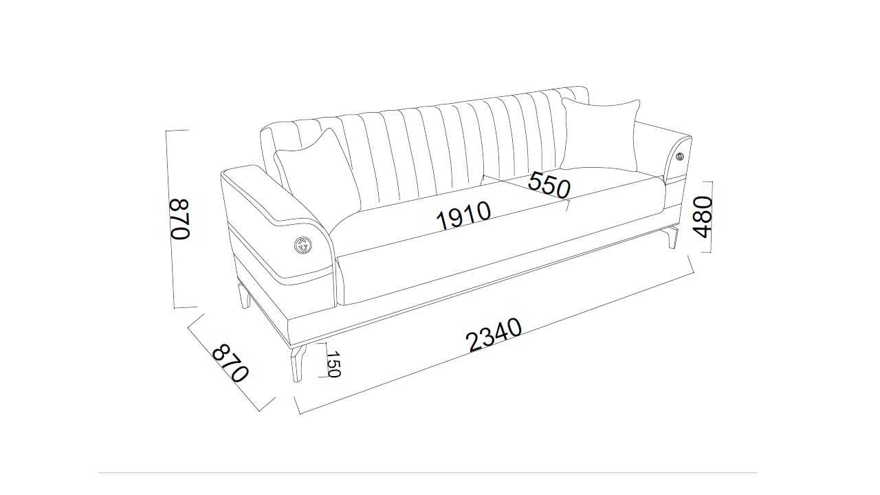 Canapea 3 locuri Extensibila Royal BELLONA Canapele