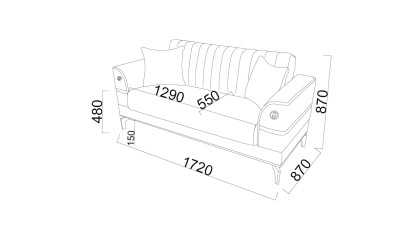 Canapea 2 locuri Extensibila Royal BELLONA Canapele