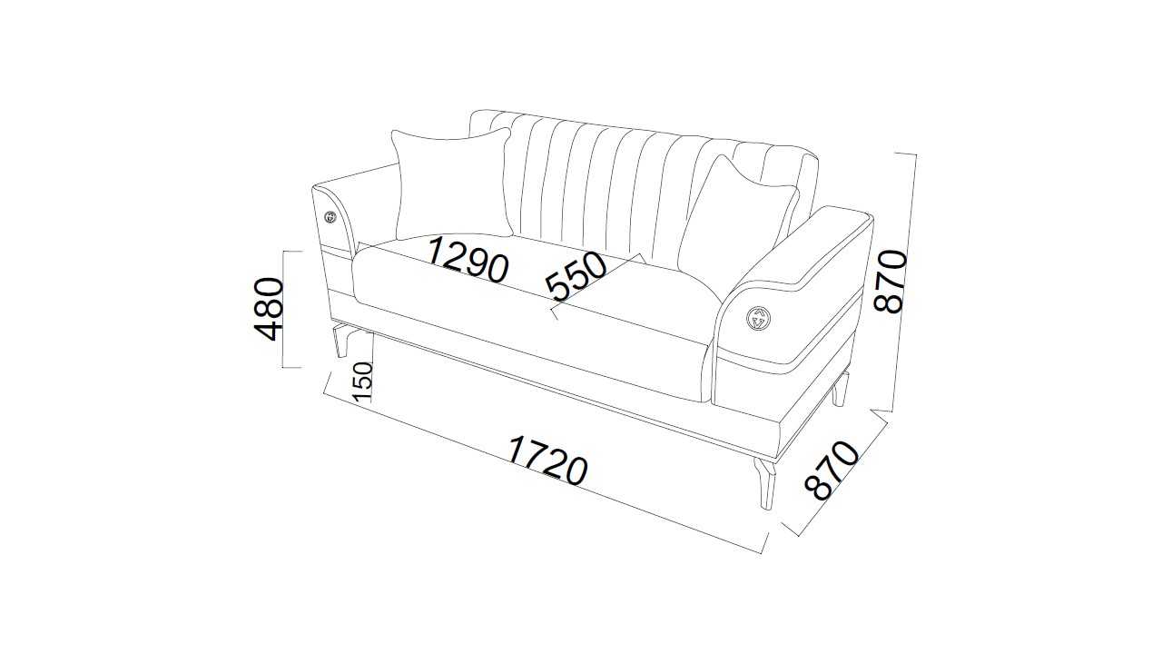Canapea 2 locuri Extensibila Royal BELLONA Canapele