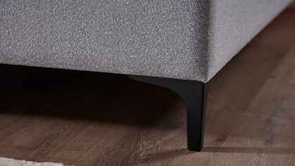 Pat tapitat cu lada de depozitare BCloud, 160x200, culoare Gri, picior Negru BELLONA Paturi tapitate cu lada - IN STOC