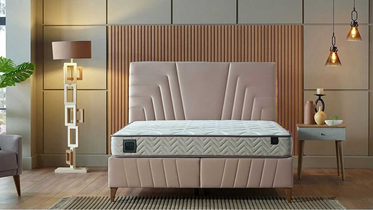 Pat tapitat cu lada de depozitare Toria, 160x200cm, culoare Vizon BELLONA Paturi tapitate cu lada - LA COMANDA 28TOAI60020000...