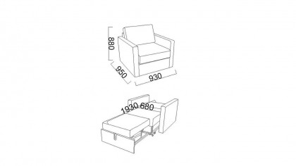 Fotoliu Extensibil Comfy Plus Promo BELLONA Fotolii - Fotolii TV SHOWROOM20COP1D00100001