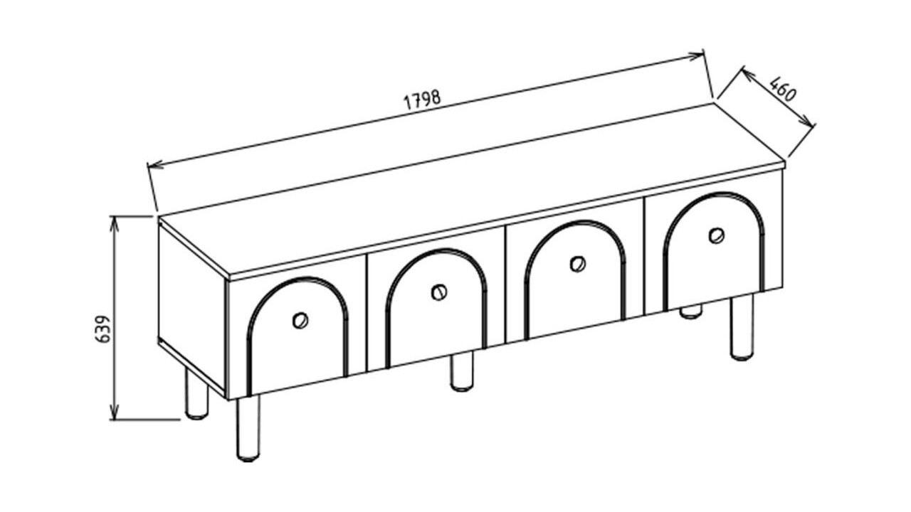 Comoda TV Rozy Bohem BELLONA Comoda TV 22RZY3001OPRM