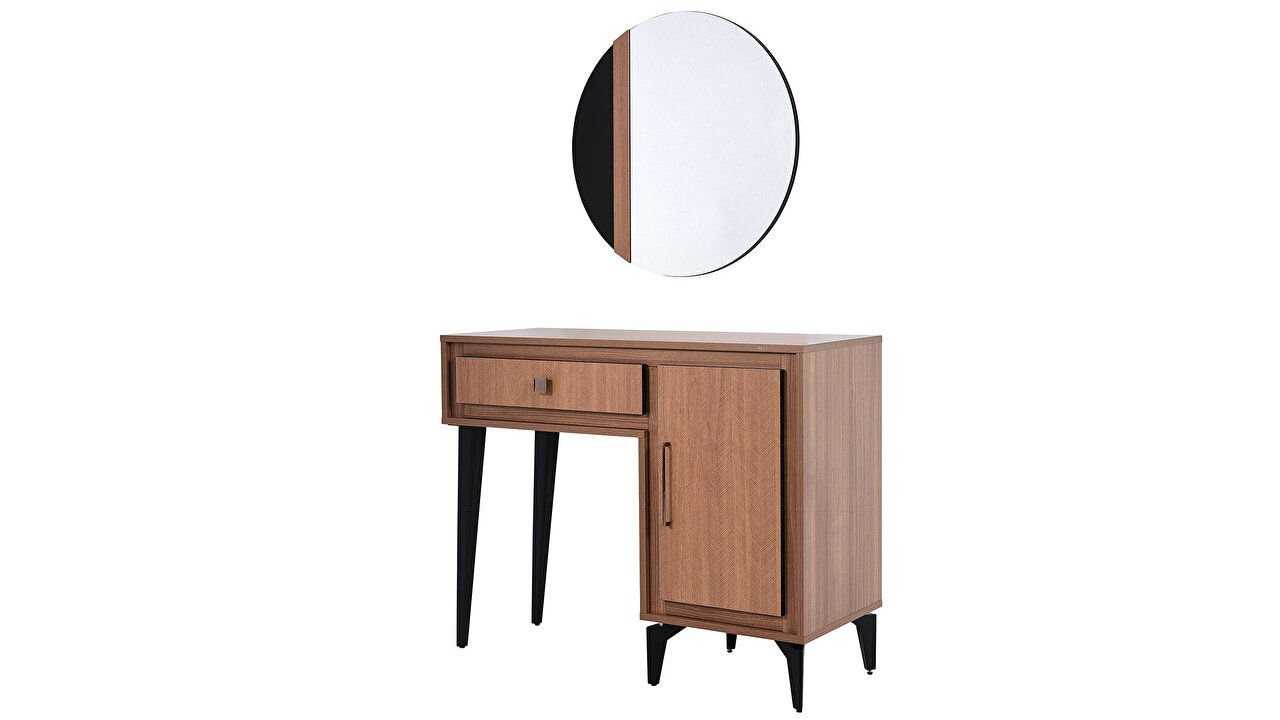Set Dormitor Monaco, Sifonier 5 usi, Pat 160x200, culoare Nuc Set Dormitor DORMONACO5USI160