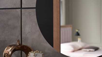 Set Dormitor Monaco, Sifonier 5 usi, Pat 160x200, culoare Nuc Set Dormitor DORMONACO5USI160