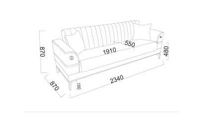 Set Canapea Extensibila Royal 3+2+1 Seturi canapele