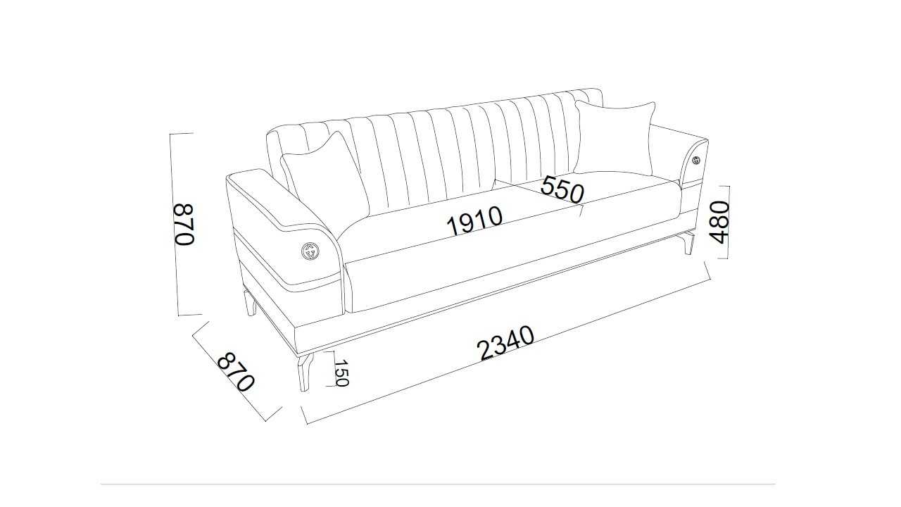 Set Canapea Extensibila Royal 3+2+1 Seturi canapele