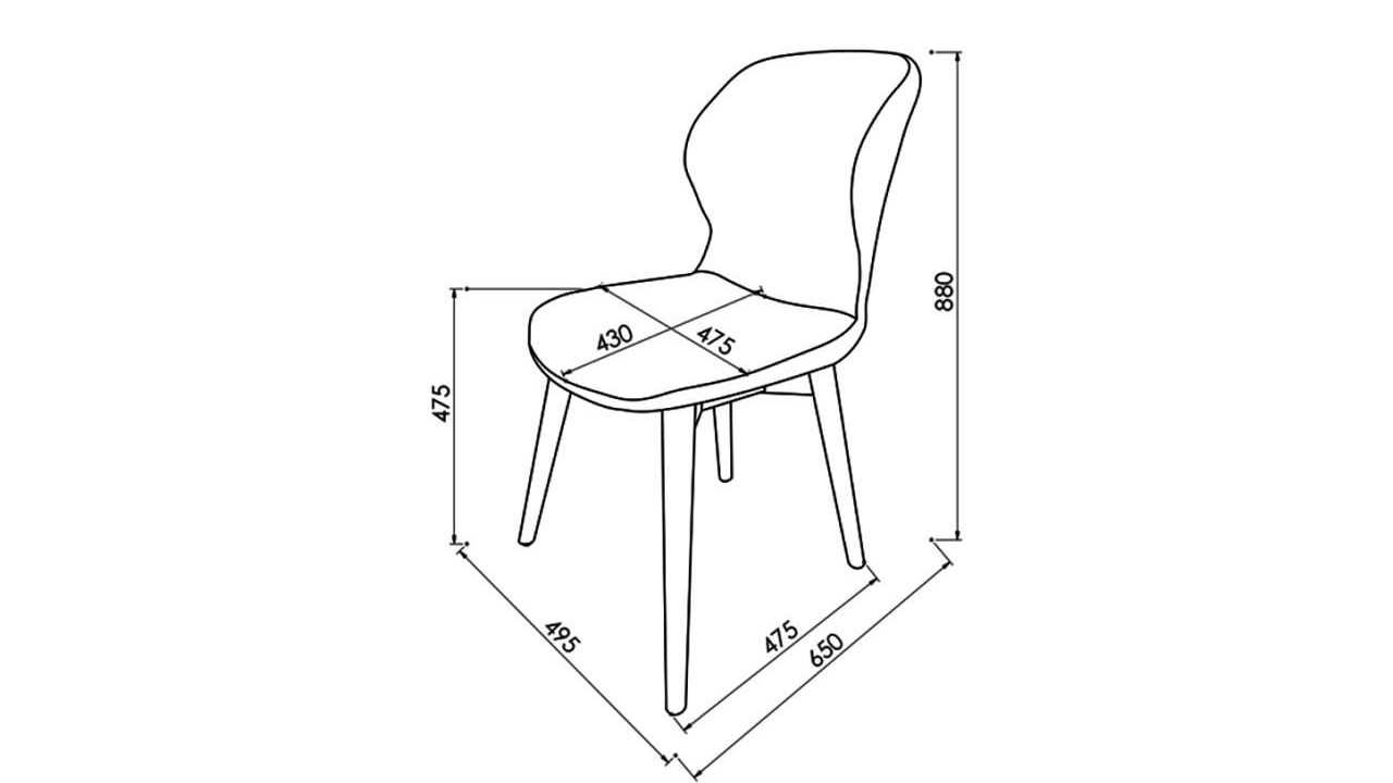 Scaun 6373 Valenty, Pachet 2 bucati BELLONA Scaun 23VLY63730220002