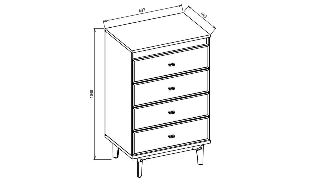 Comoda cu sertare Valenty BELLONA Comoda cu sertare 22VLY2101HJEJ