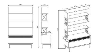 Modul Lateral Biblioteca Comoda TV Denver BELLONA Magazin 22DNV34003X40