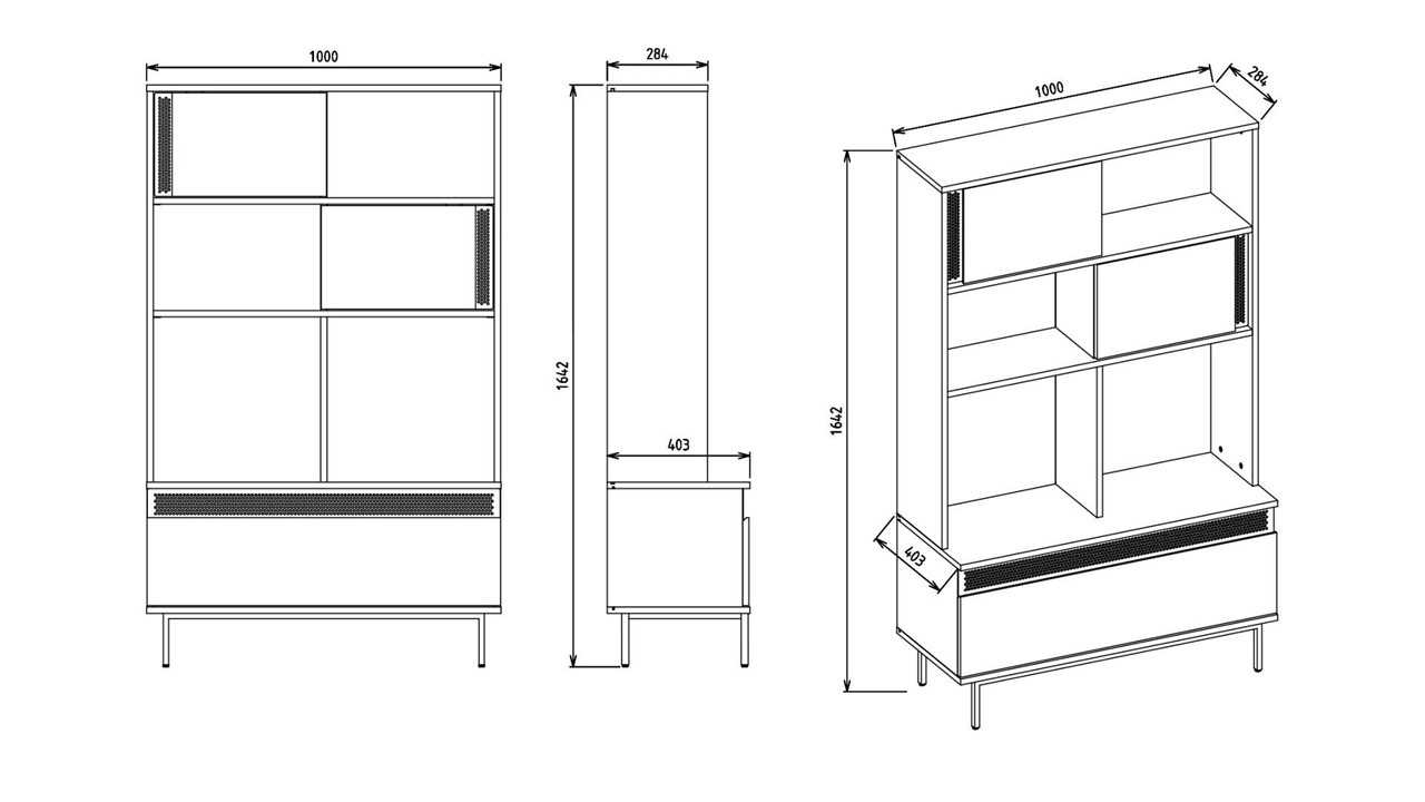 Modul Lateral Dulap Comoda TV Denver BELLONA Magazin 22DNV34043X40