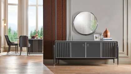 Set Bufet Gravita cu Oglinda, Antracit BELLONA O U T L E T SHO22GTA2550ZEXZ+22GTA2425ZEZE