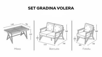 Fotoliu Gradina Volera BELLONA Scaun 29VOL99500000